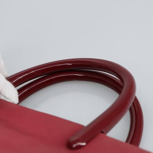 PRADA Hand Bag Nylon Red Silver - Picture 8 of 12